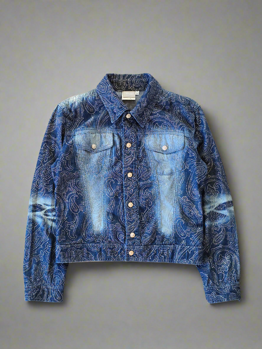 Versace Jeans Couture – Glitter Paisley Denim Jacket (1999–2001)