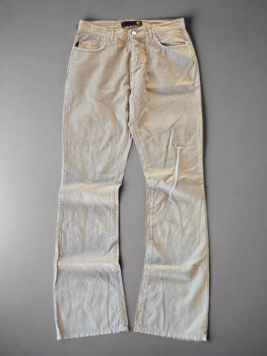 Just Cavalli – Khaki cotton–hemp pants (ca. 2002–2004)