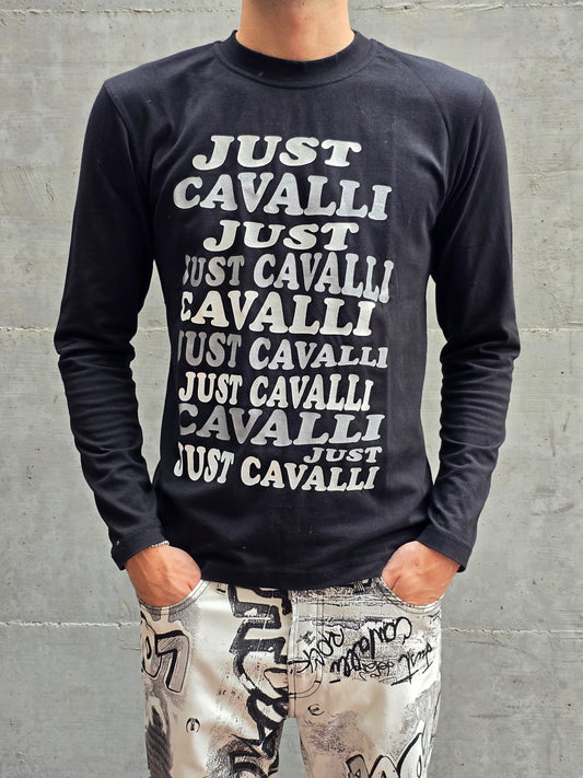 Just Cavalli – Logo LS T-Shirt – Early '00s – L IT 46