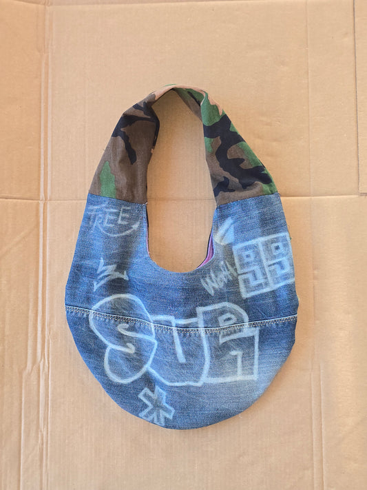 Denim and Camouflage Bag – Other Materials