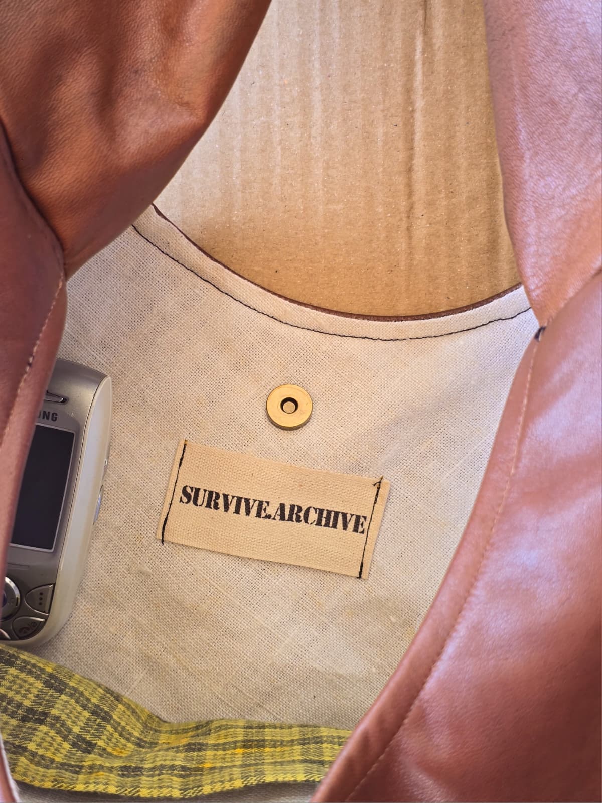 Brown Real Leather Bag – Other Materials
