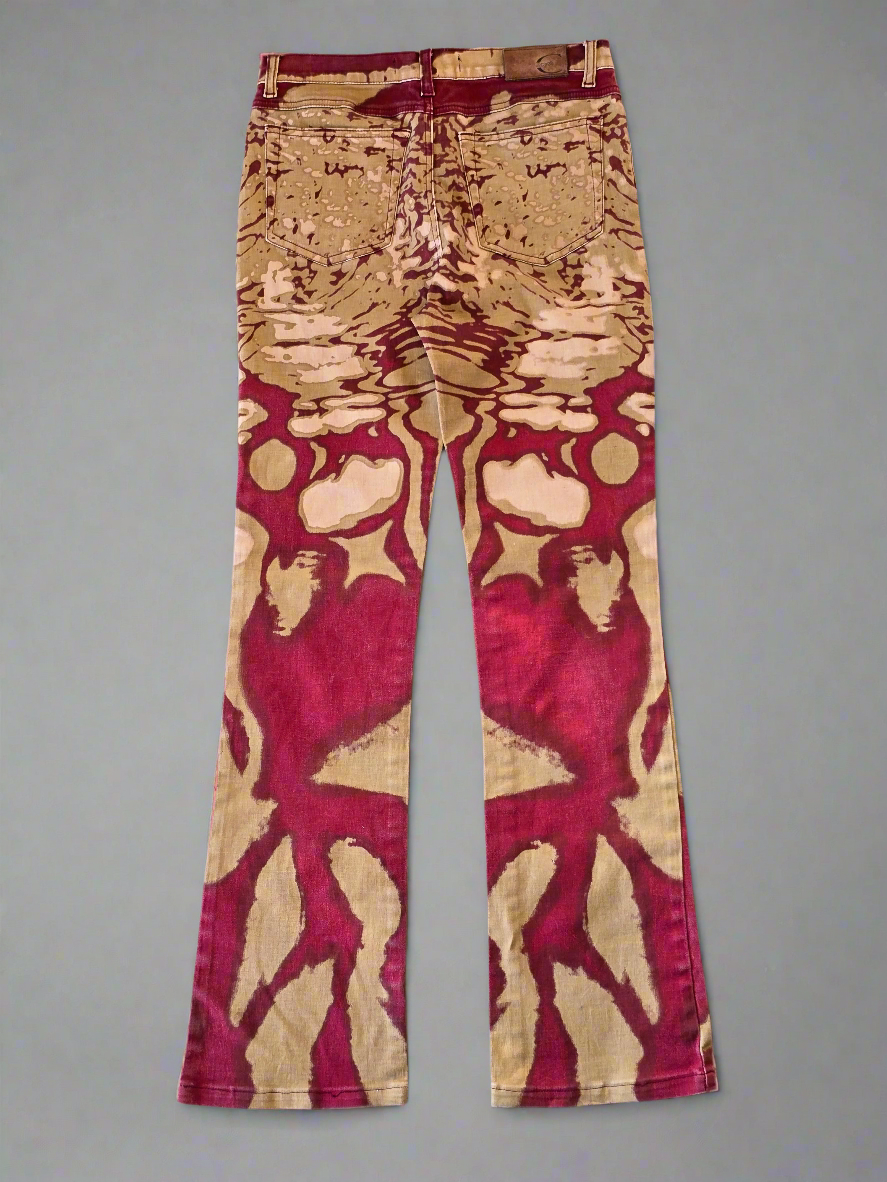 Just Cavalli – Red Psychedelic Zebra Pants – Early '00s – IT 46