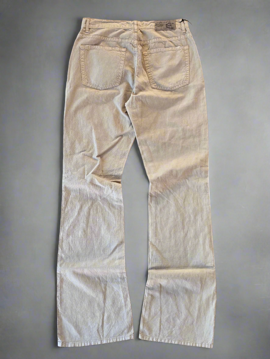 Just Cavalli – Khaki cotton–hemp pants (ca. 2002–2004)