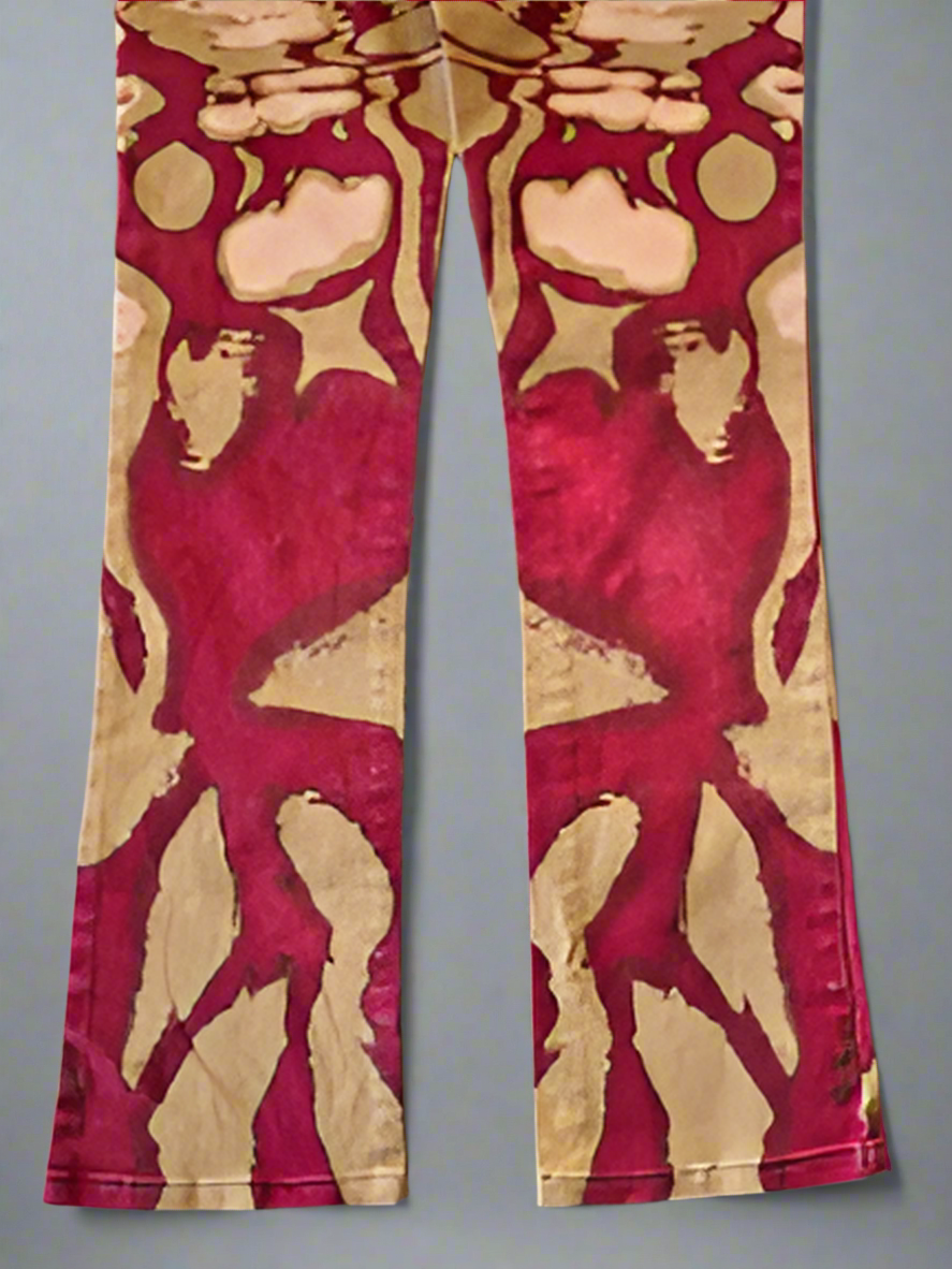 Just Cavalli – Red Psychedelic Zebra Pants – Early '00s – IT 46