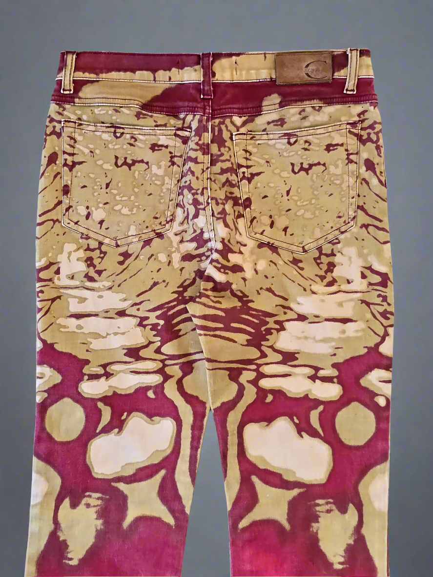 Just Cavalli – Red Psychedelic Zebra Pants – Early '00s – IT 46