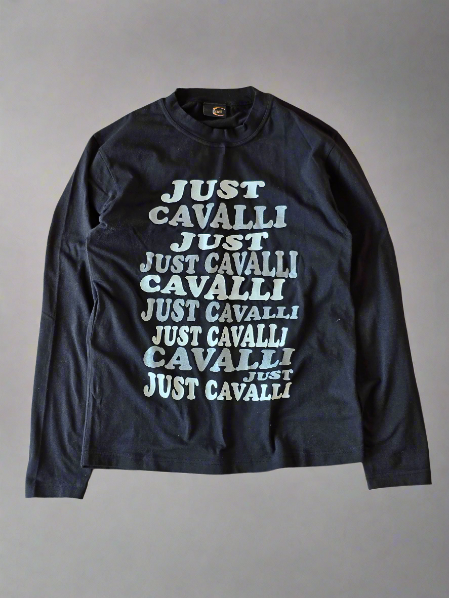 Just Cavalli – Logo LS T-Shirt – Early '00s – L IT 46