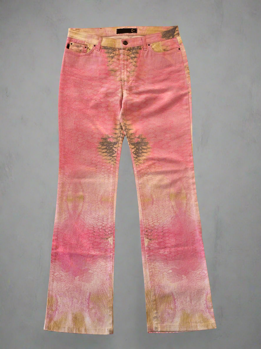 Just Cavalli – Pink Snake Jeans – Early '00s – IT 46