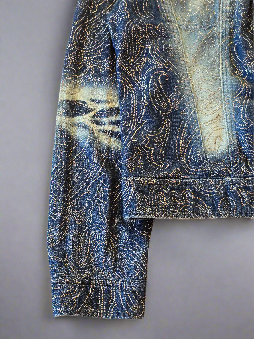 Versace Jeans Couture – Glitter Paisley Denim Jacket (1999–2001)