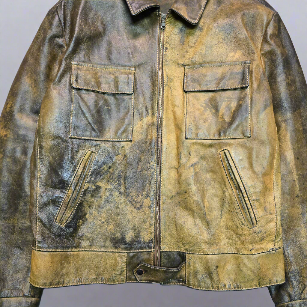 Piter – Distressed Leather Jacket – IT 54