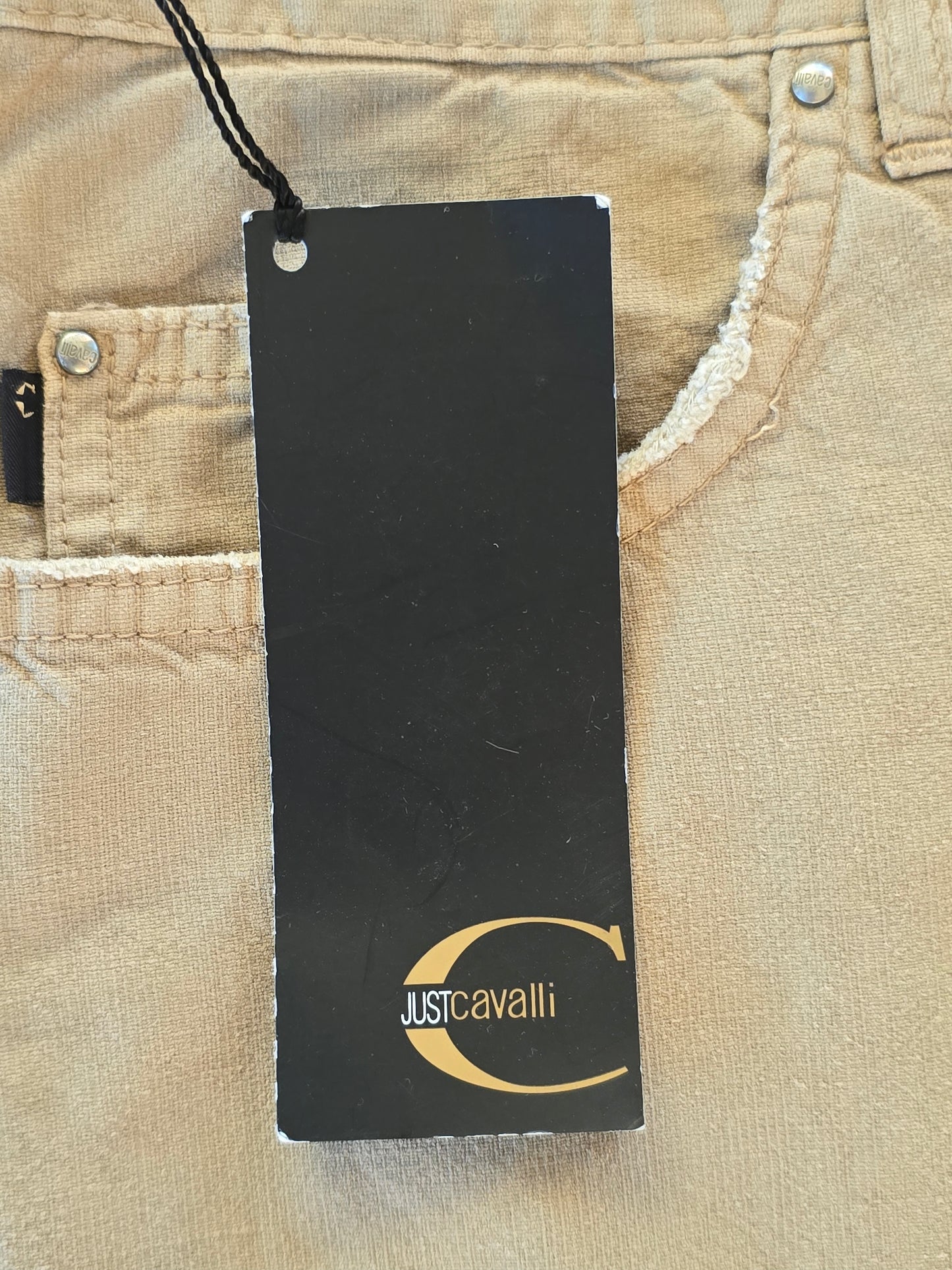 Just Cavalli – Khaki cotton–hemp pants (ca. 2002–2004)