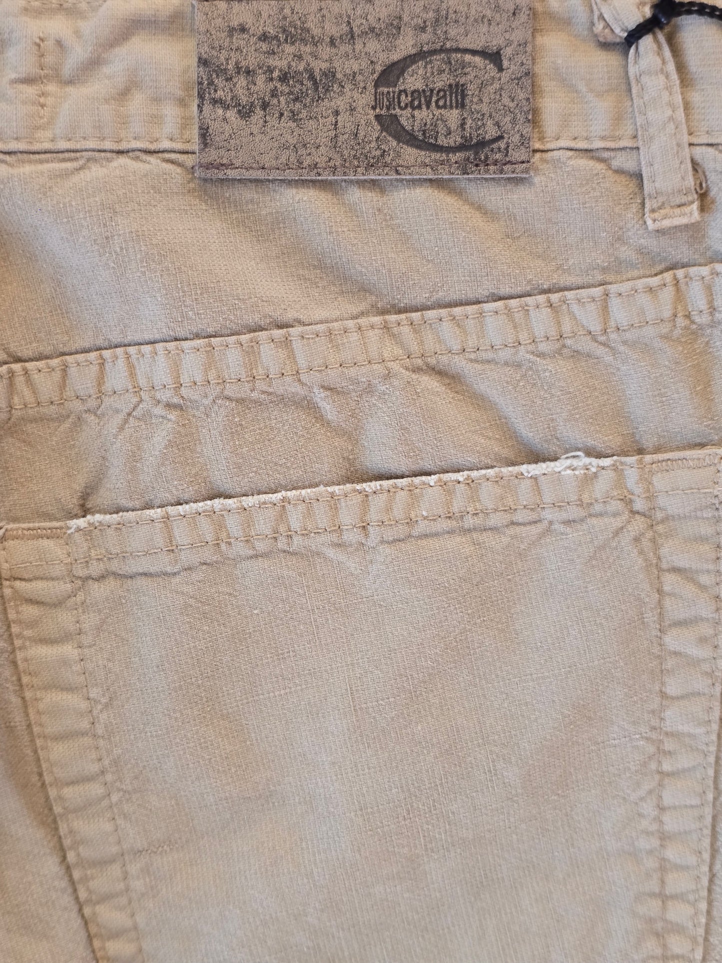 Just Cavalli – Khaki cotton–hemp pants (ca. 2002–2004)