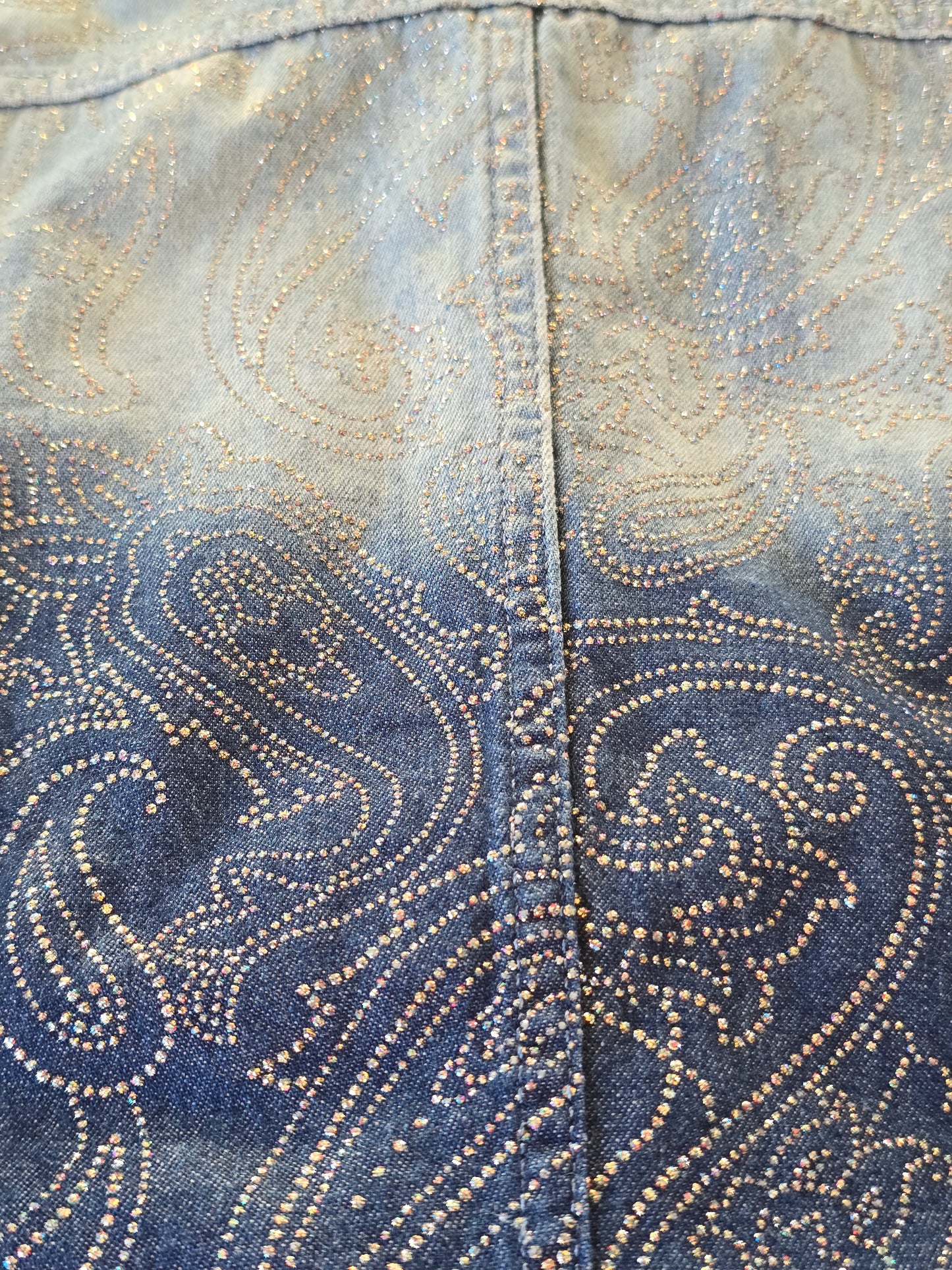 Versace Jeans Couture – Glitter Paisley Denim Jacket (1999–2001)