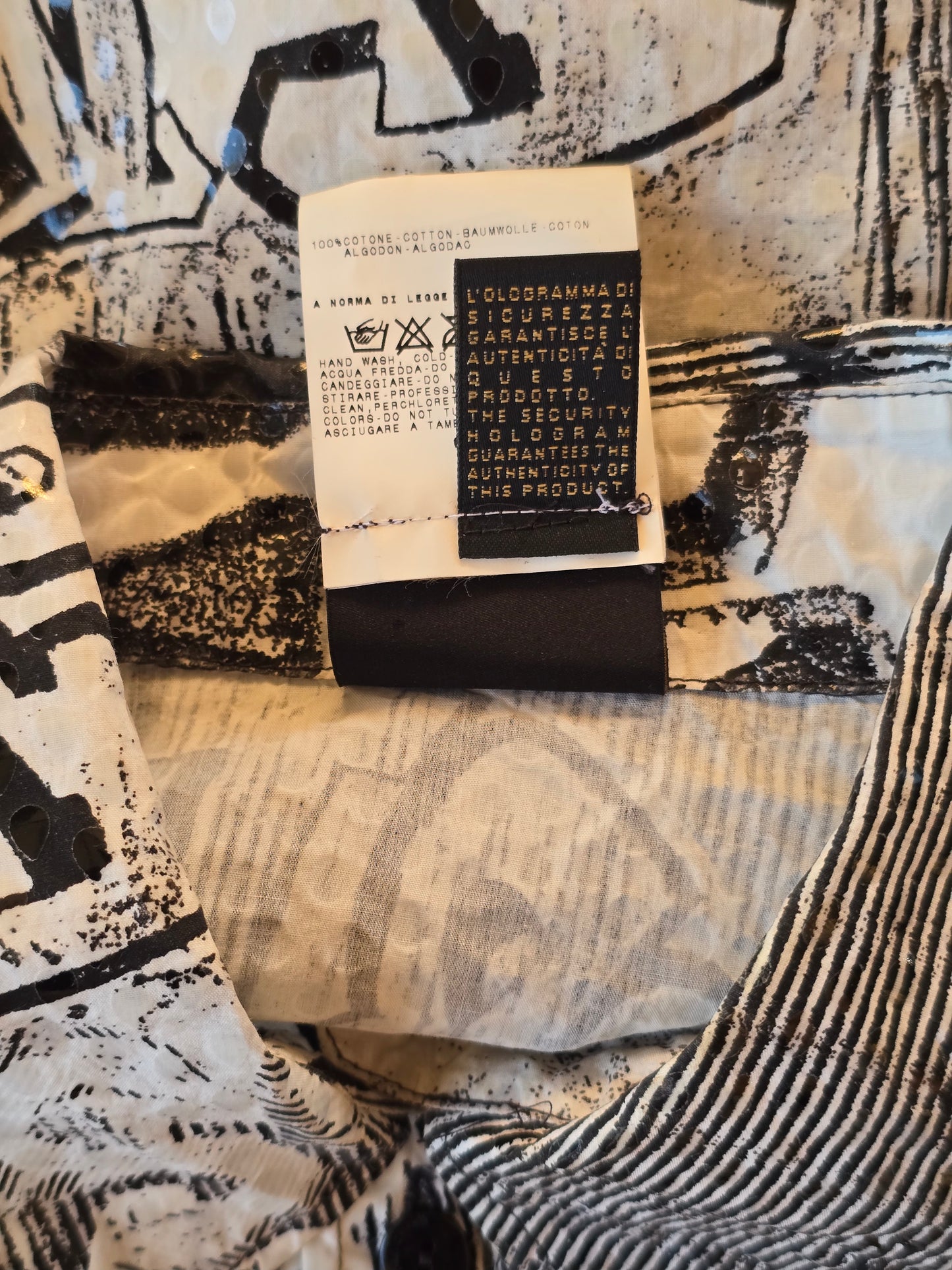Just Cavalli – Graffiti print shirt & skirt set (early 2000s)