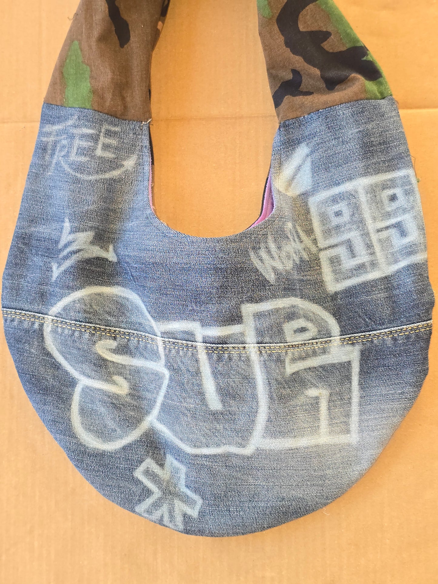 Denim and Camouflage Bag – Other Materials
