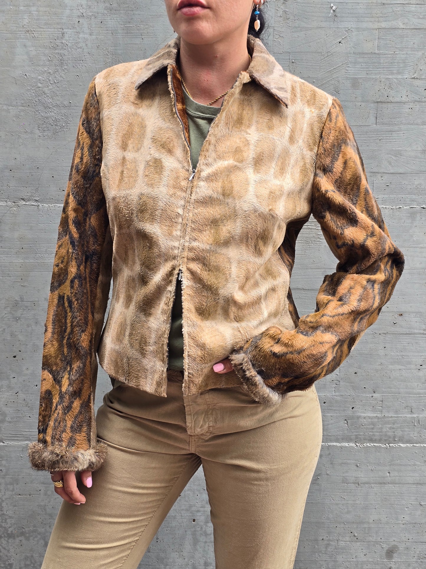 Gianfranco Ferré Jeans – Rabbit Fur & Cotton Jacket - AW2000