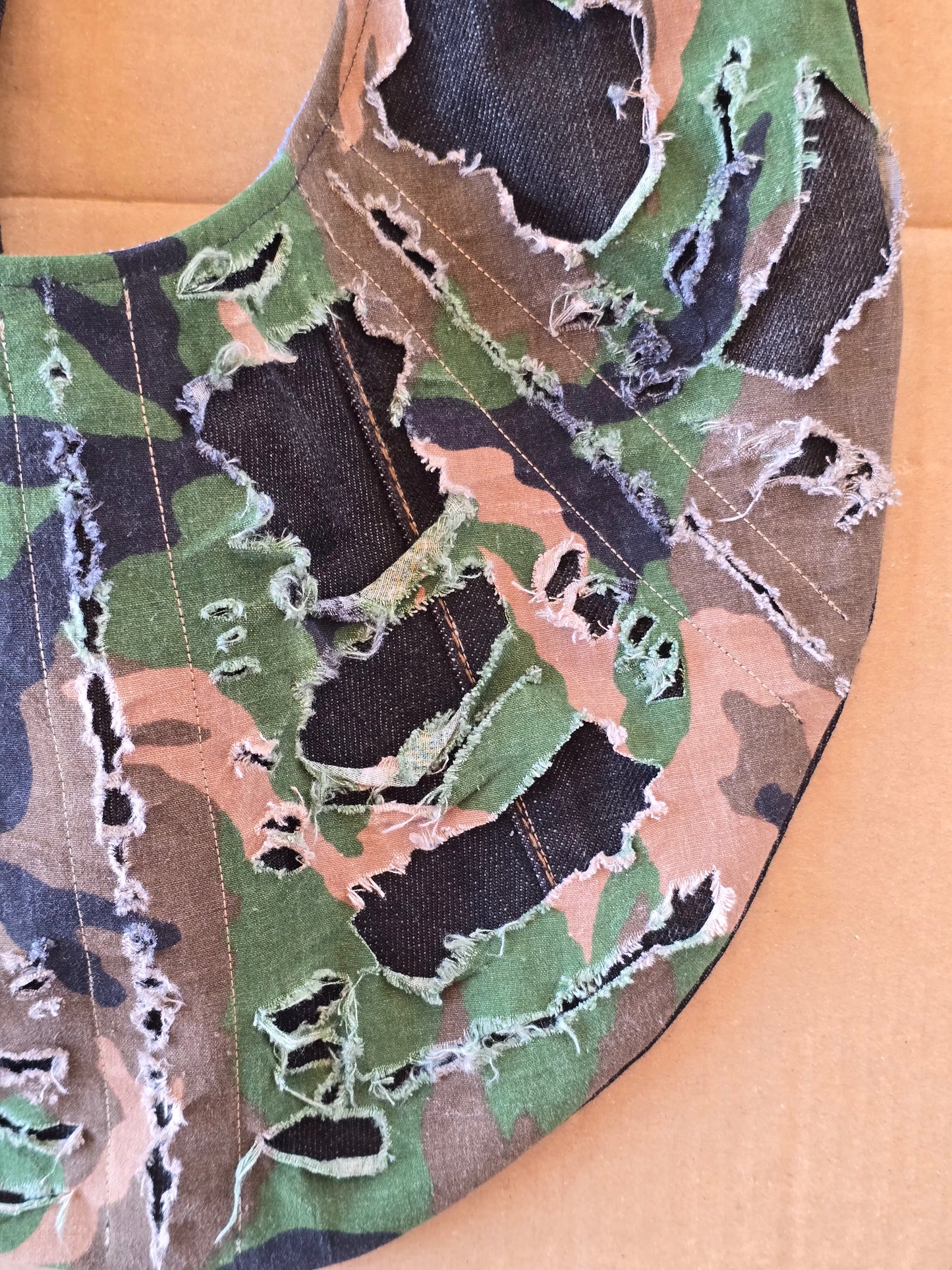 Black Denim/Camouflage Bag — Other Materials