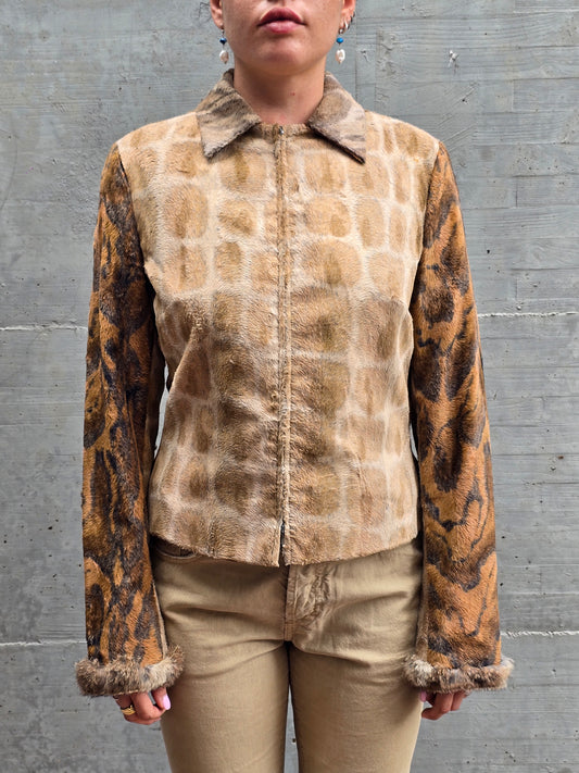 Gianfranco Ferré Jeans – Rabbit Fur & Cotton Jacket - AW2000