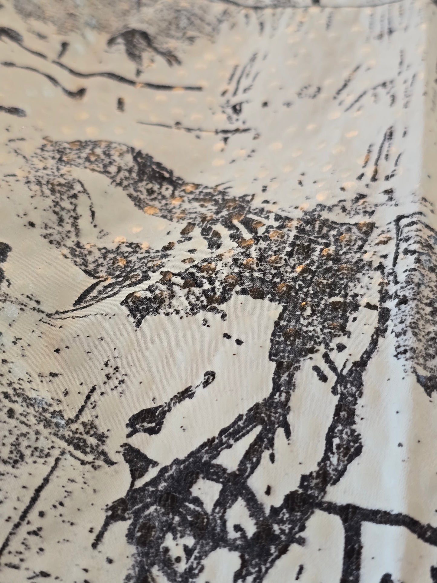 Just Cavalli – Graffiti print shirt & skirt set (early 2000s)