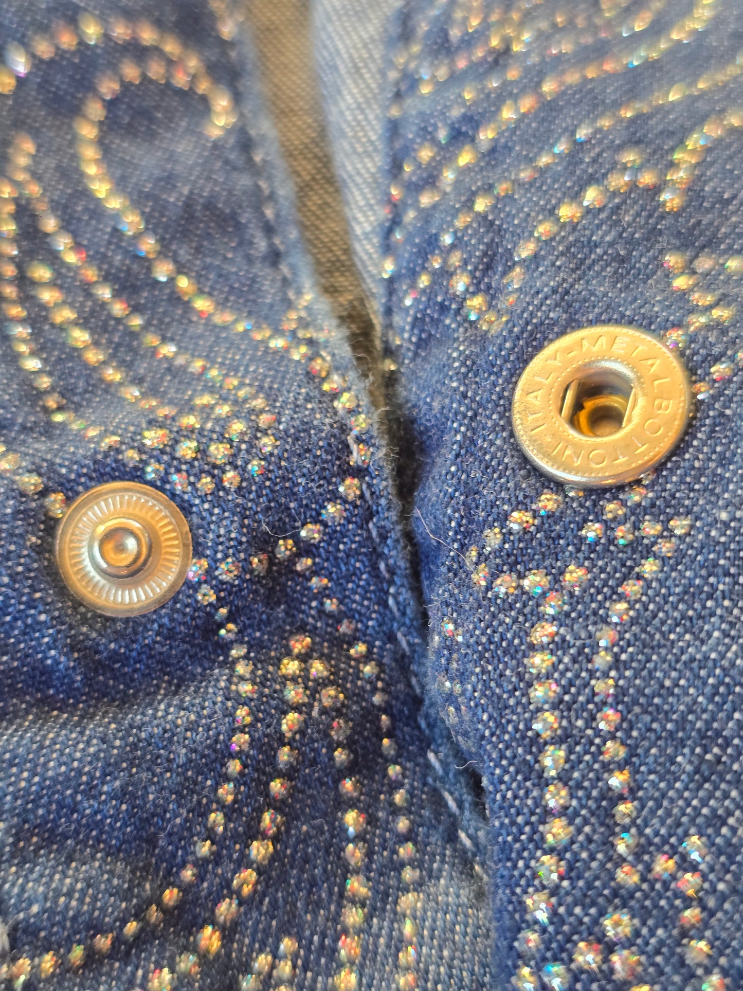 Versace Jeans Couture – Glitter Paisley Denim Jacket (1999–2001)