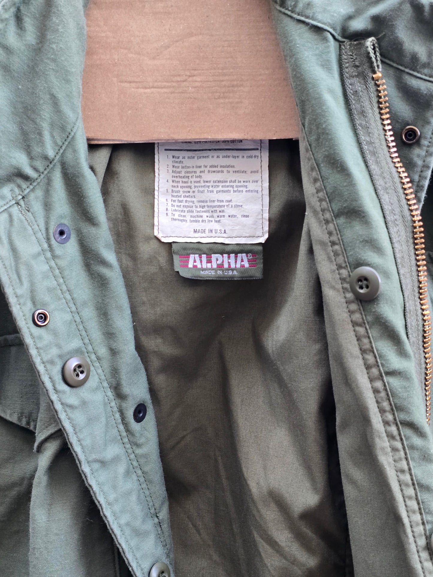 Alpha Industries – M-65 Field Coat – 1982 – Small Regular