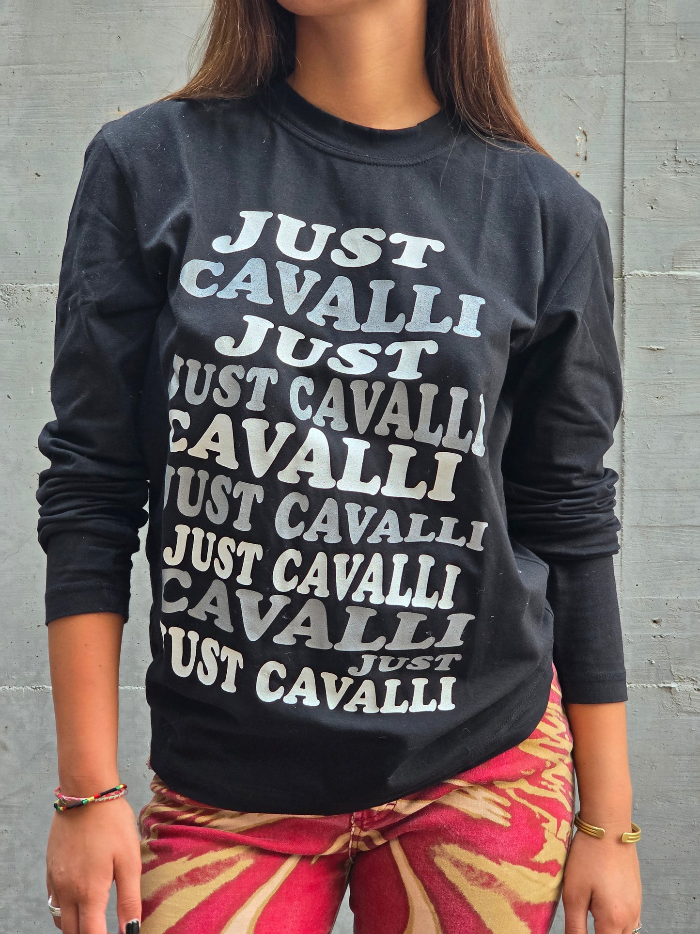 Just Cavalli – Logo LS T-Shirt – Early '00s – L IT 46