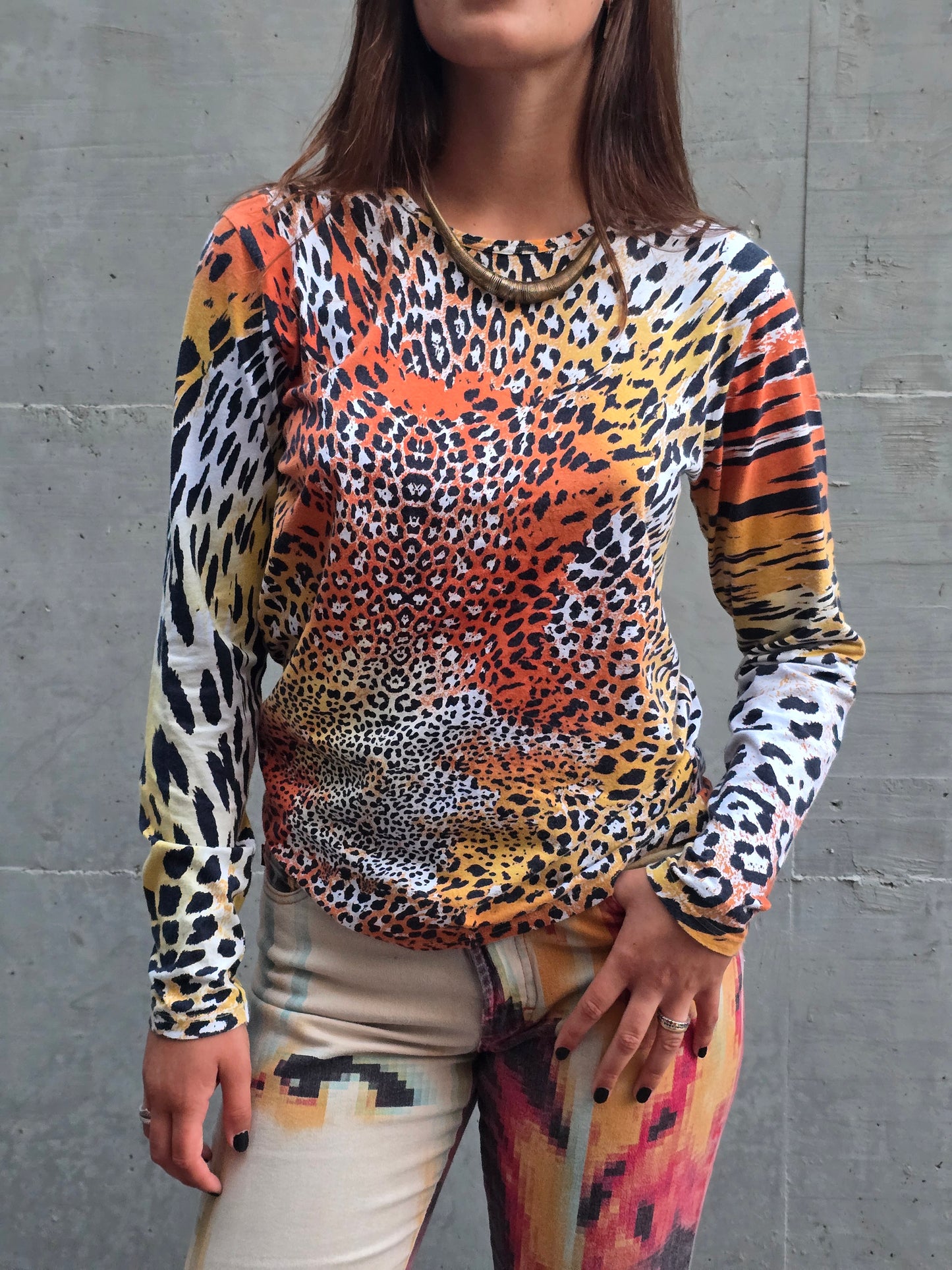 Roberto Cavalli – Multicolored LS Shirt – Early '00s –  IT 48