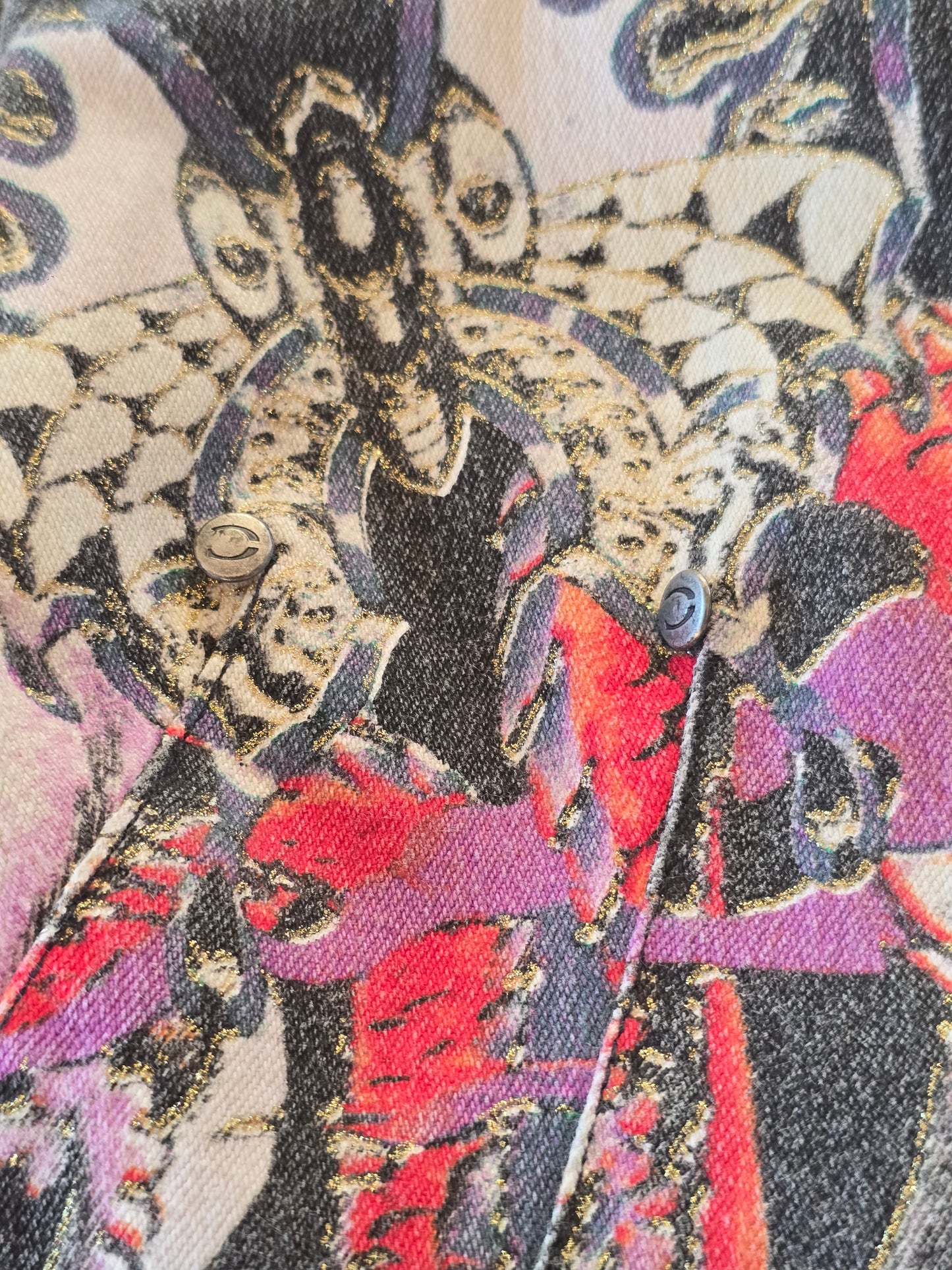 Just Cavalli Tattoo-Print Blazer – Early 2000s, Size S