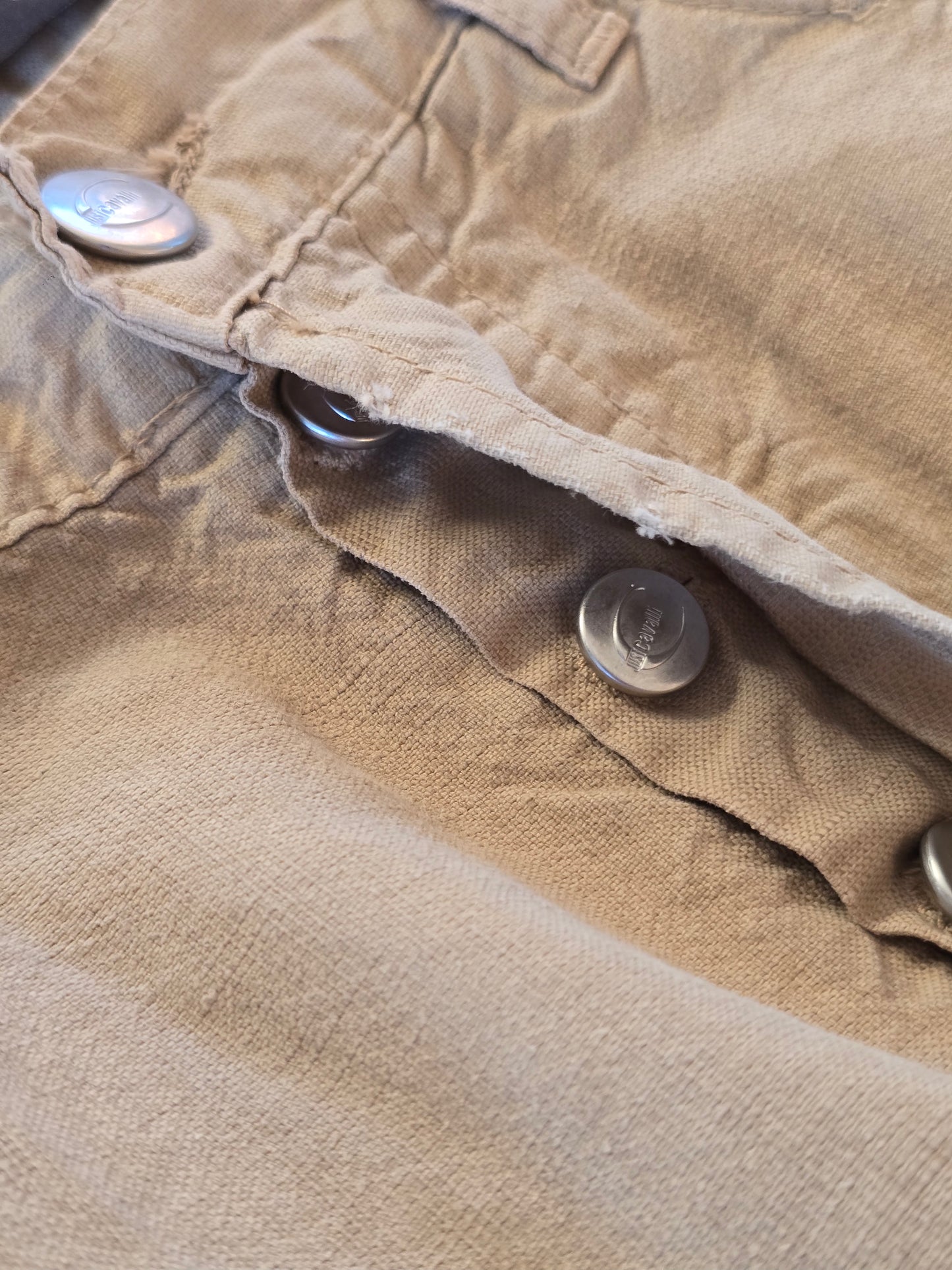 Just Cavalli – Khaki cotton–hemp pants (ca. 2002–2004)