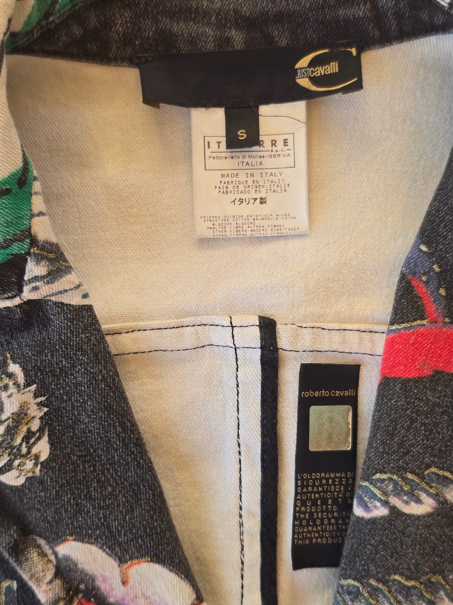 Just Cavalli Tattoo-Print Blazer – Early 2000s, Size S