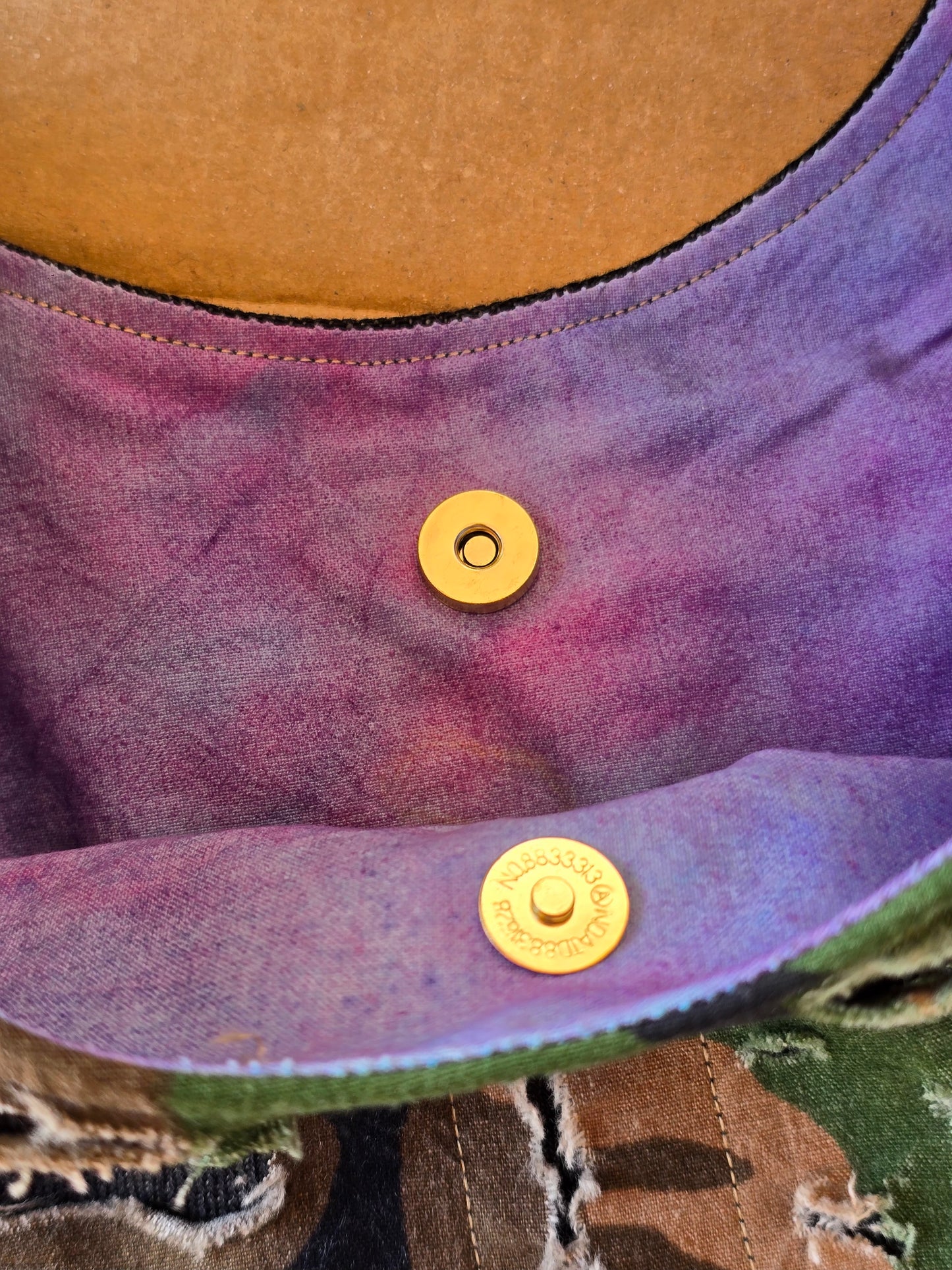 Black Denim/Camouflage Bag — Other Materials